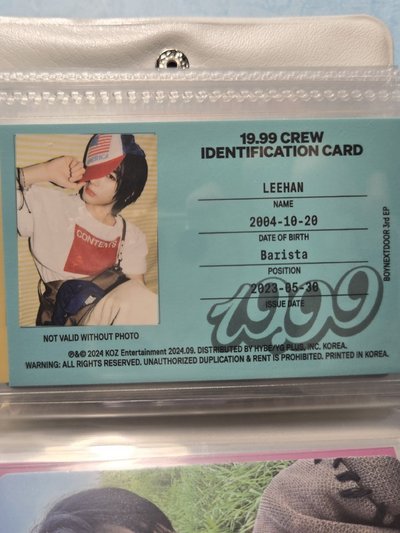 boynextdoor id卡一套