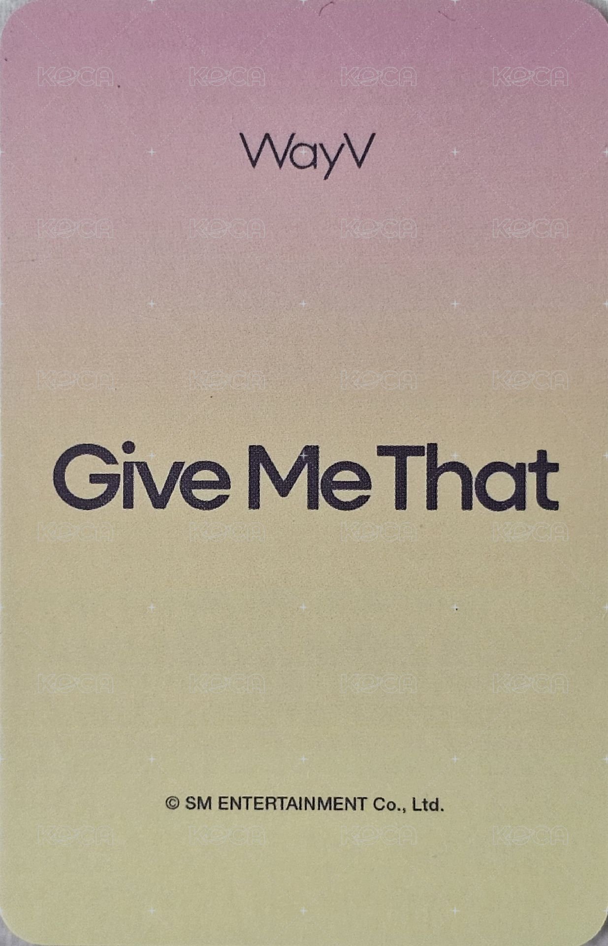 Give Me That dmm 特典卡  背面