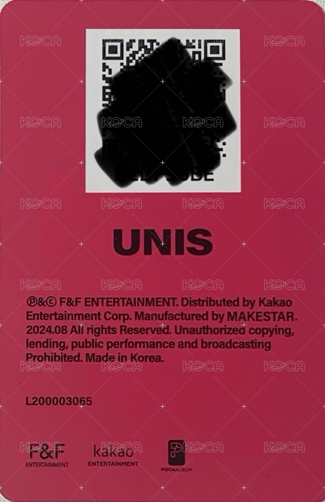 CURIOUS 專輯卡 POCAALBUM Ver.電子專QR卡 背面