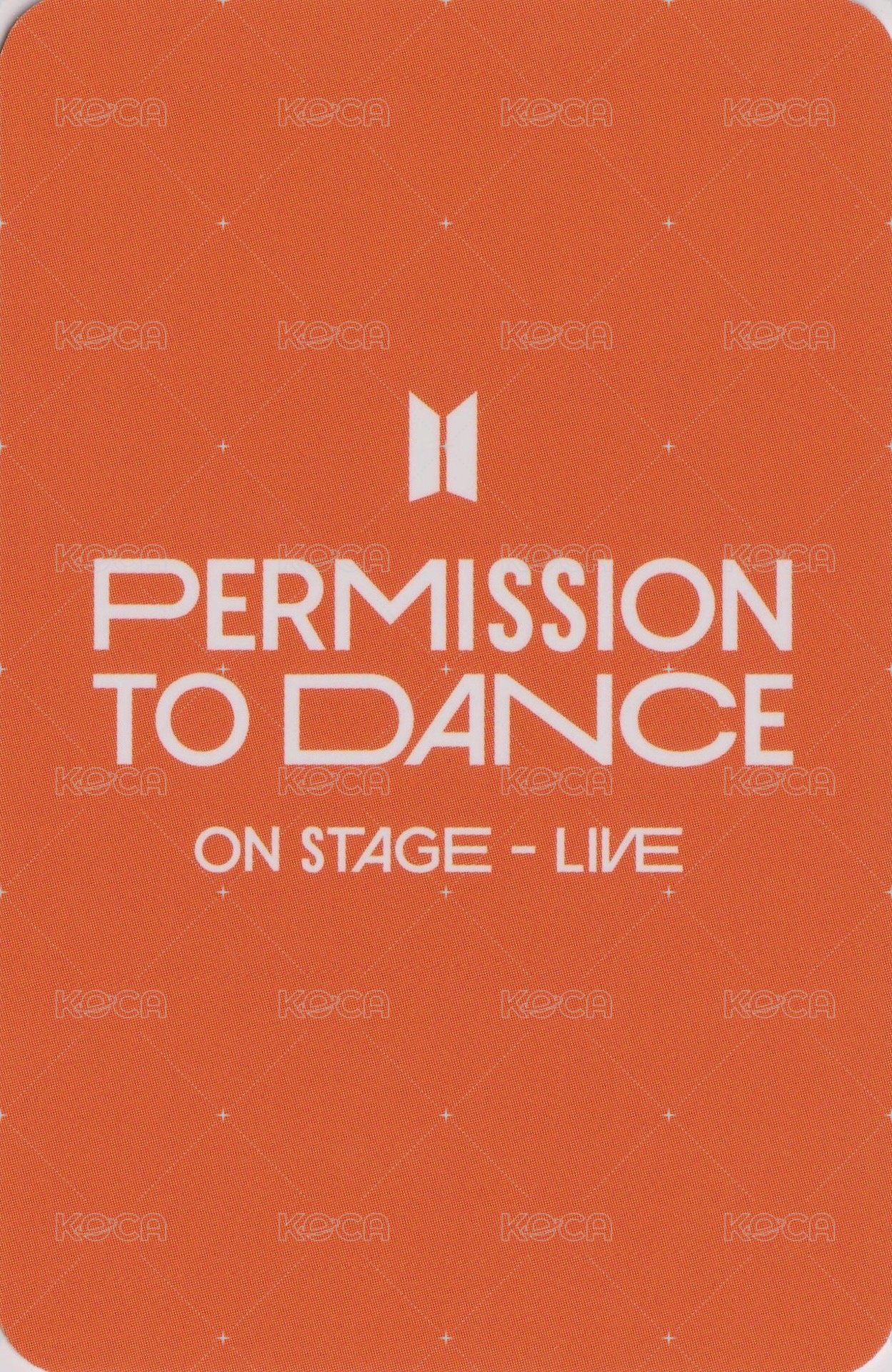 PTD Live mk 特典卡  背面