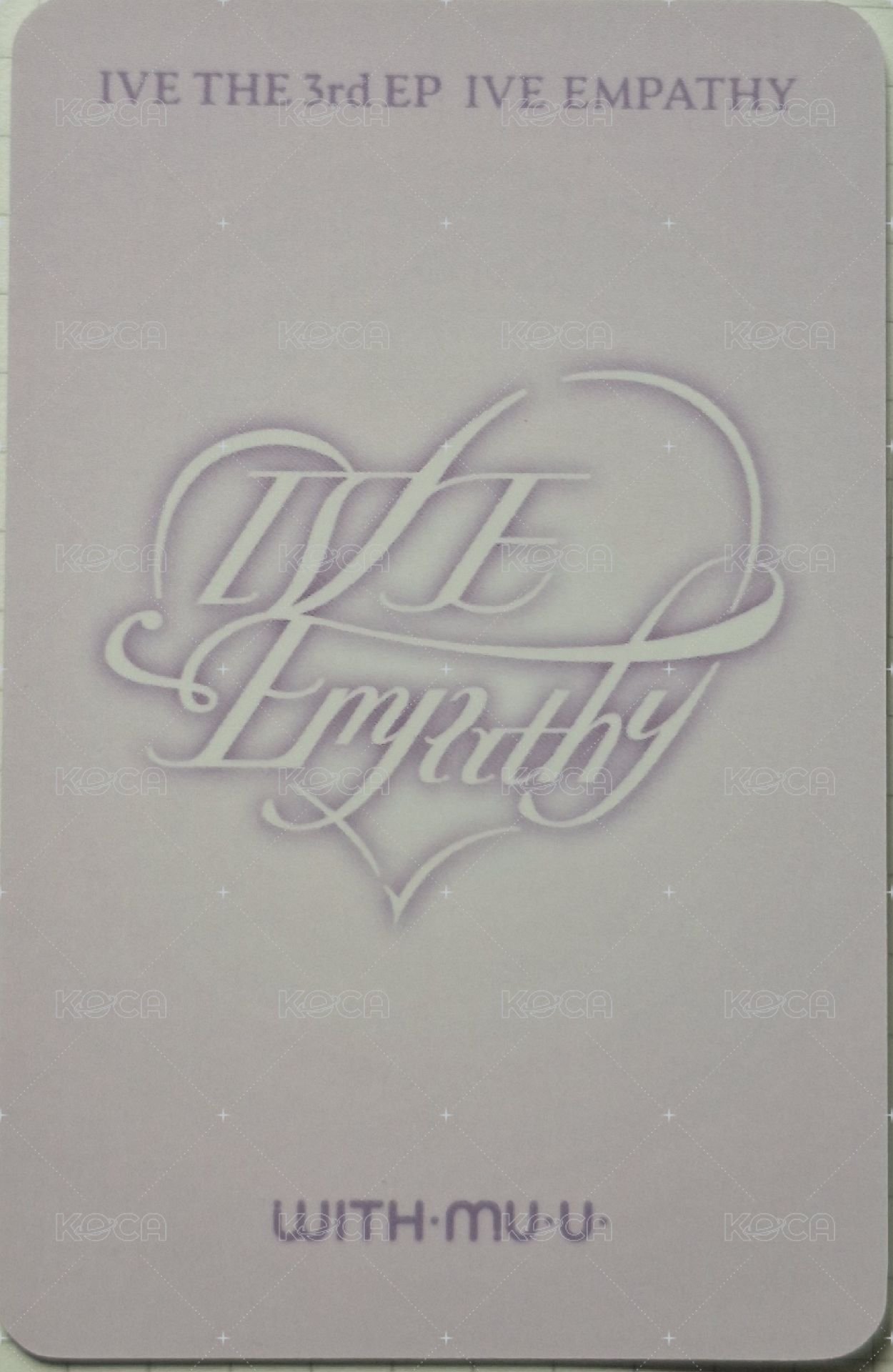 IVE EMPATHY wm 5.0 幸運卡 巧克力ver. 背面