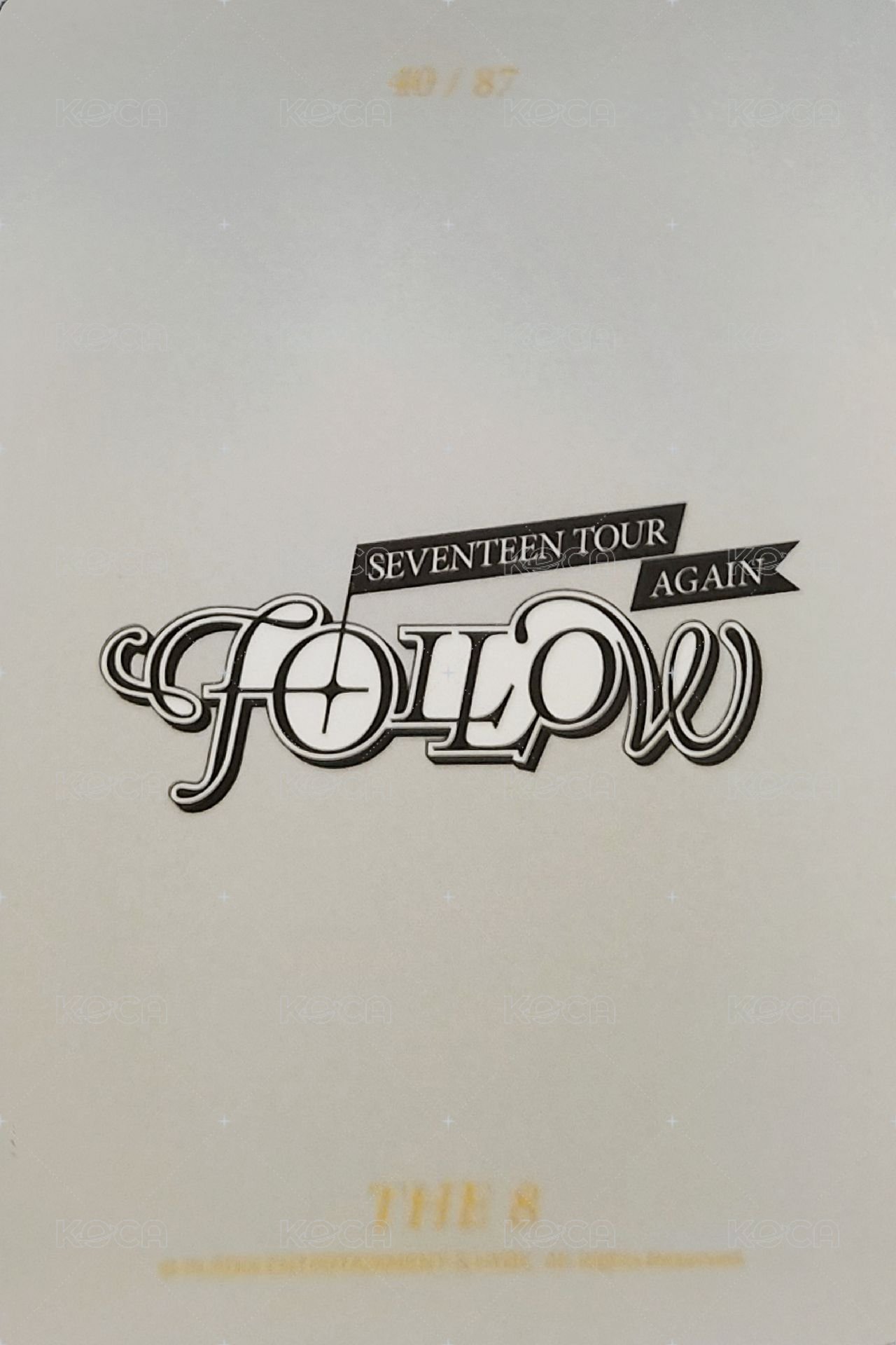 FOLLOW AGAIN 隨機卡  背面