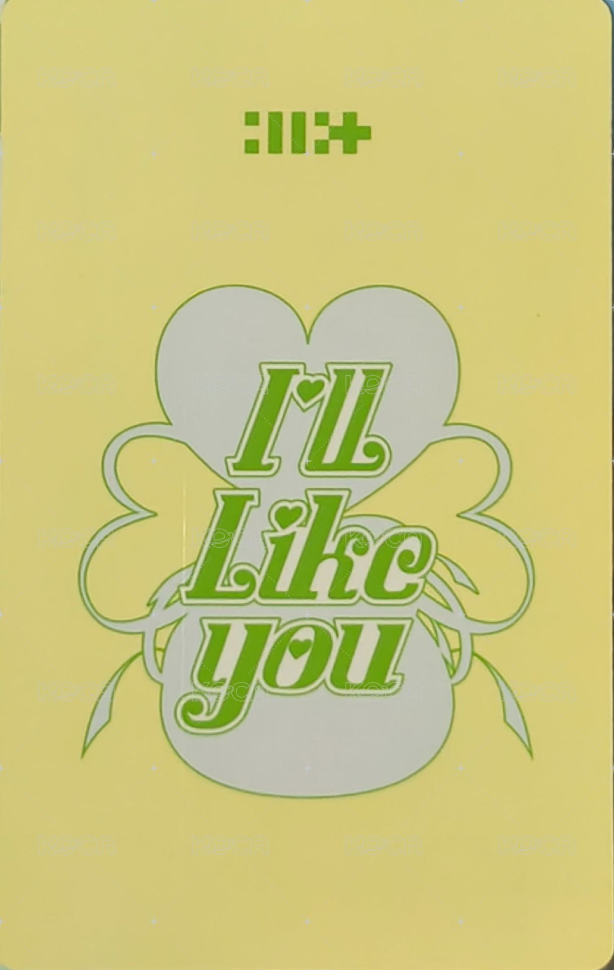 I'LL LIKE YOU target 特典卡 三人卡 背面