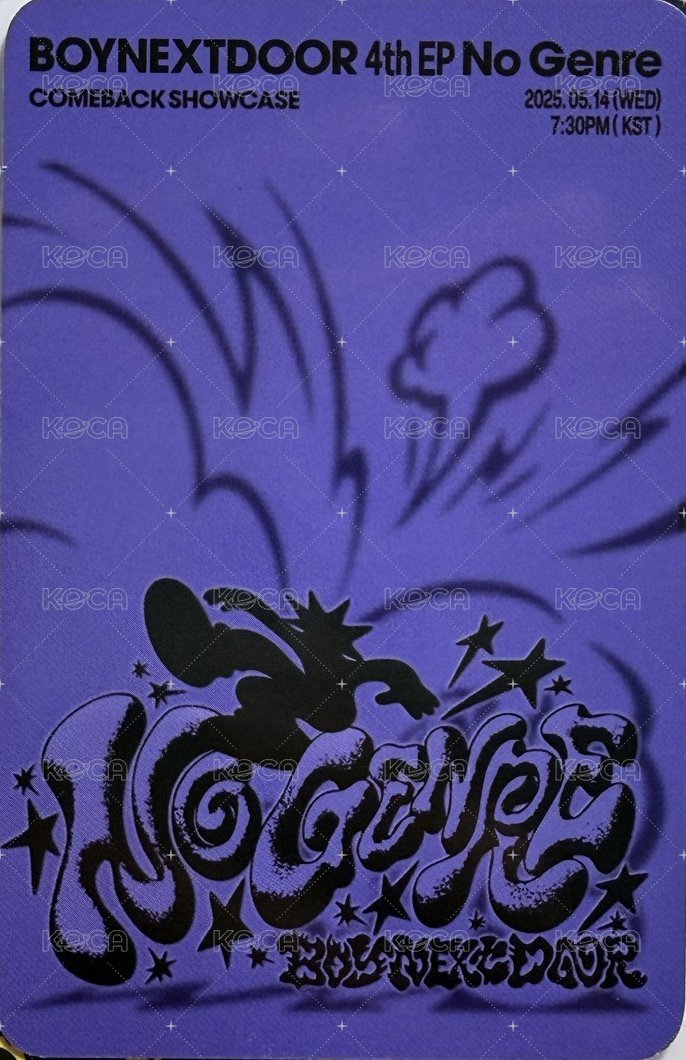 No Genre 入場卡 / 場限卡  背面