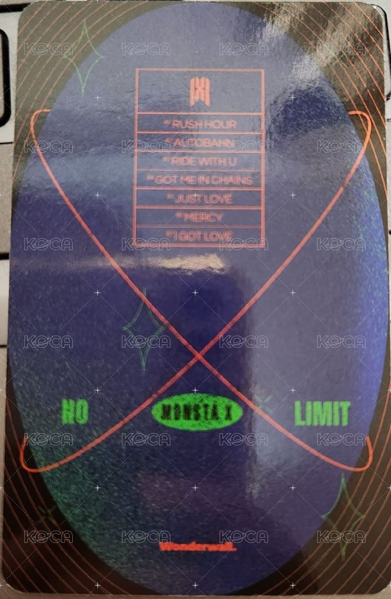 NO LIMIT wonderwall 特典卡  背面