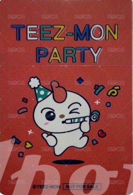 TEEZ-MON POP UP SHOP IN JAPAN 周邊卡 PLUSH 背面
