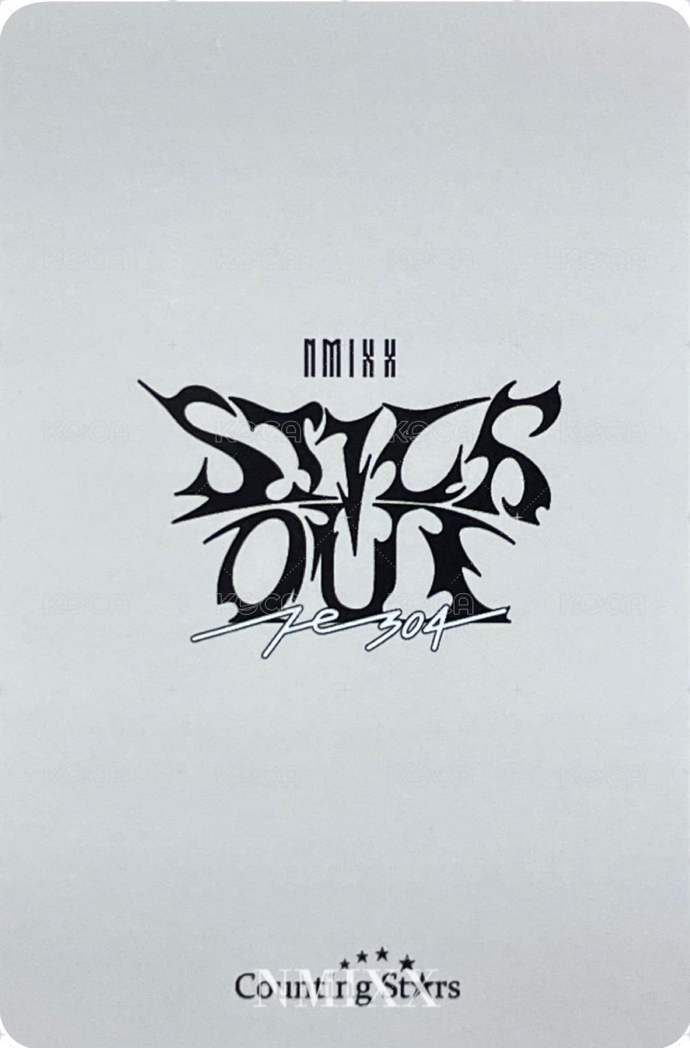 STICK OUT 數星星 幸運卡  背面