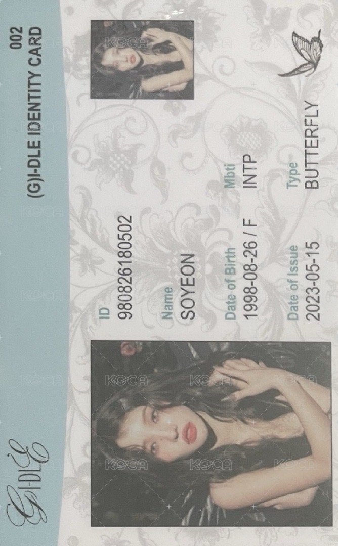I feel 專輯卡 Butterfly版ID卡-娟 正面