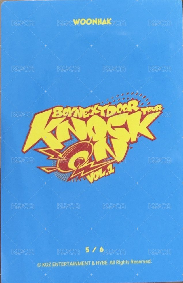 Knock On 巡迴 仁川 隨機卡 5/6 背面
