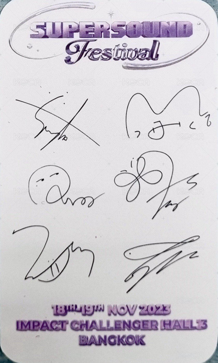 2023 ssf 曼谷音樂節 入場卡 / 場限卡 團卡 印簽卡背 背面