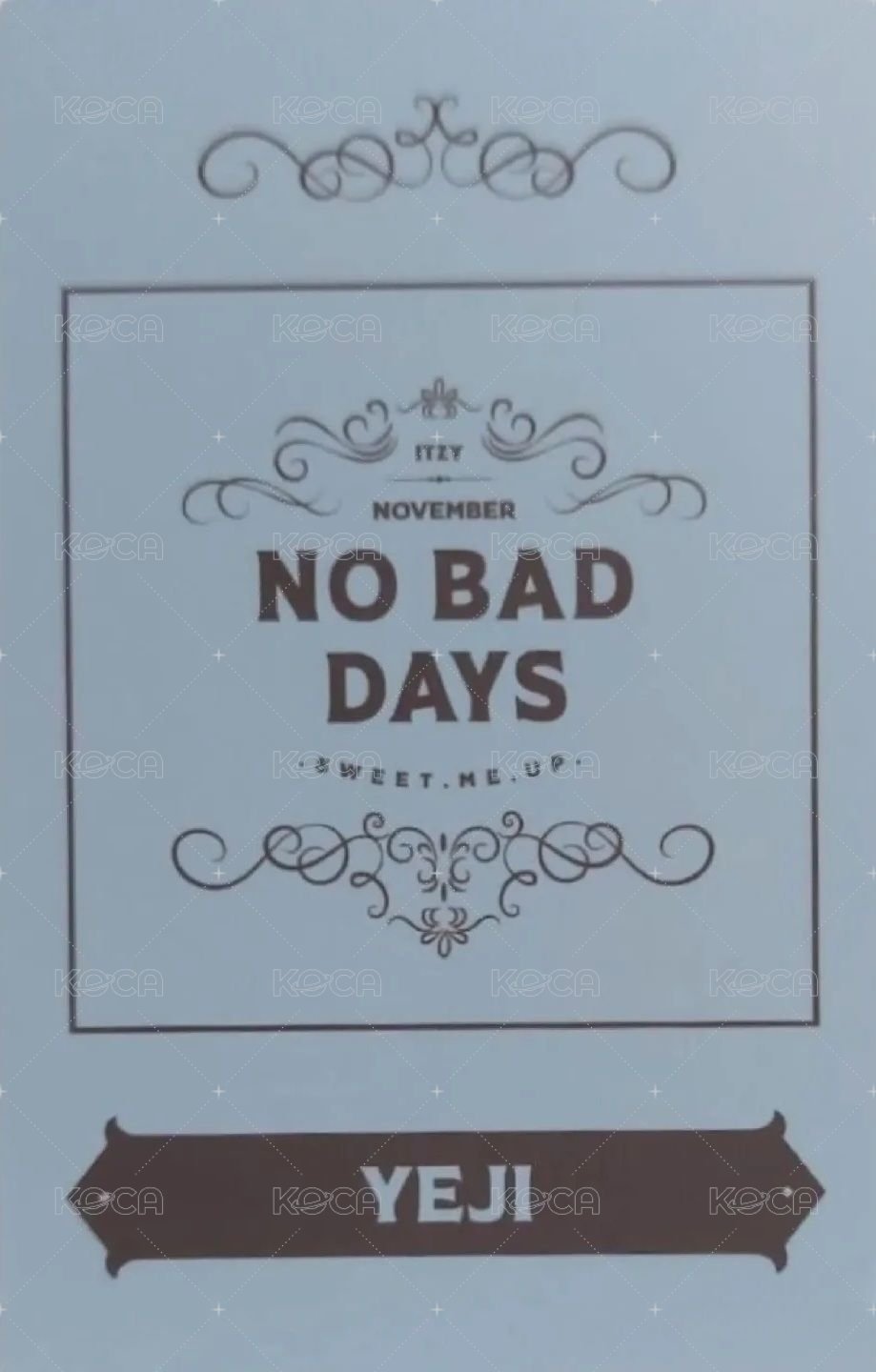 NO BAD DAYS 周邊卡 十一月 背面
