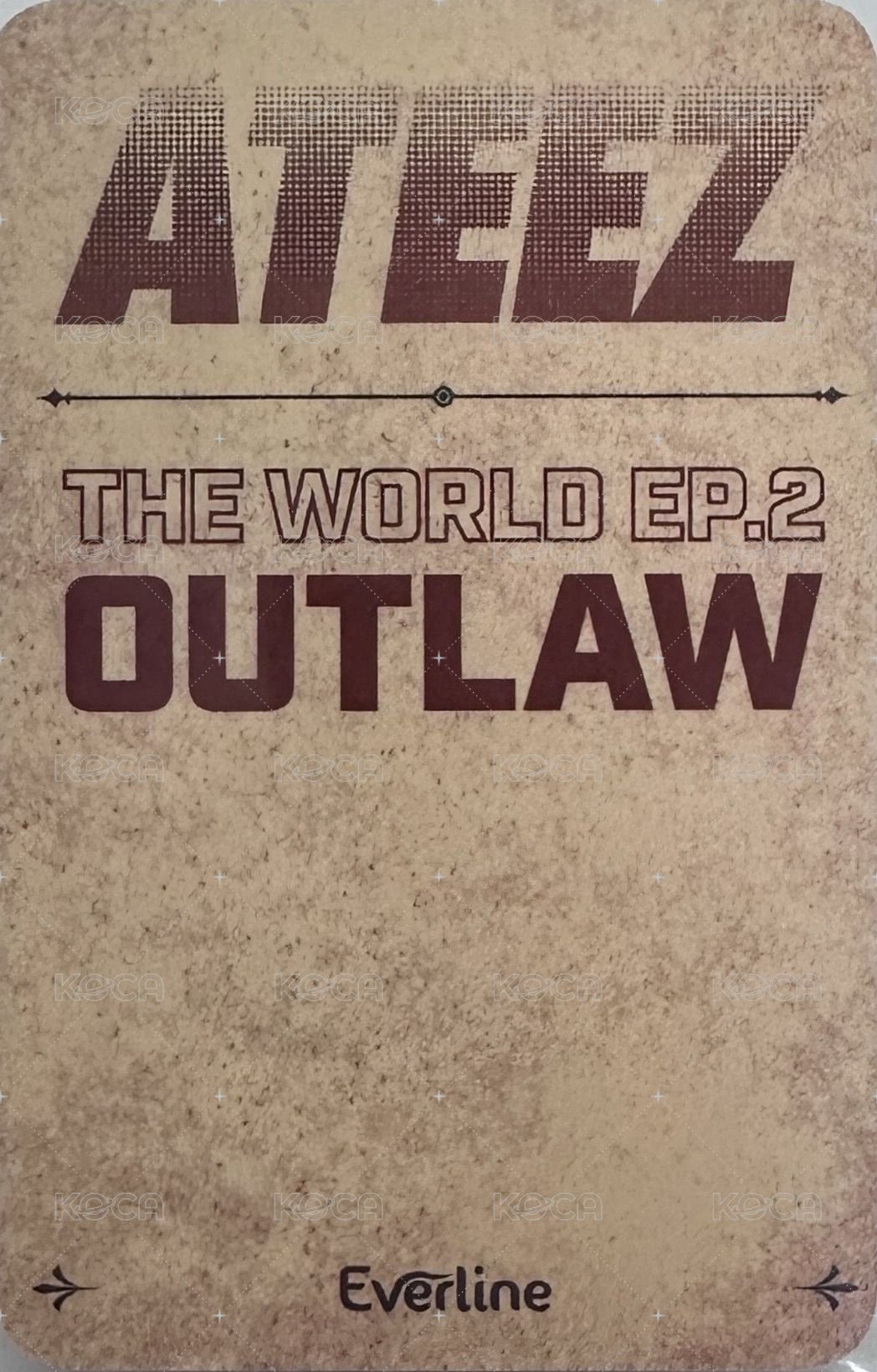 OUTLAW 快閃店 el 集章卡  背面