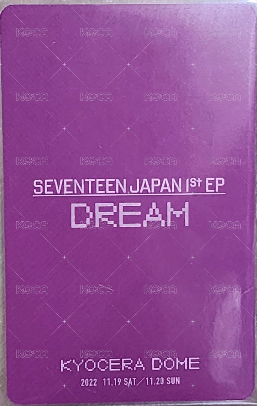 DREAM wvs 大阪 入場卡 / 場限卡  背面