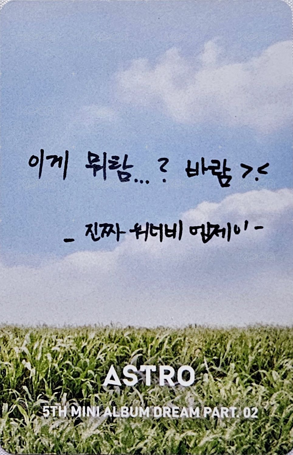 夢二 專輯卡 Wind ver. 背面