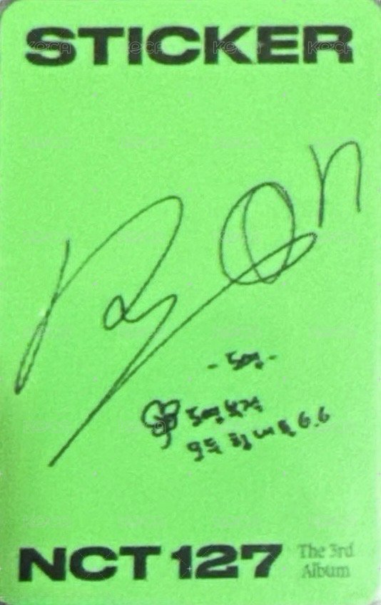Sticker 專輯卡  背面