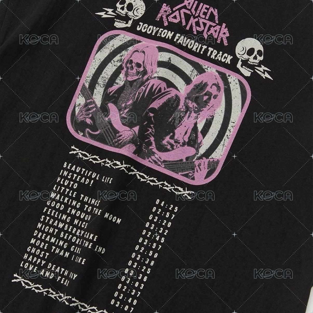 SKULL TRACK LIST-BLACK