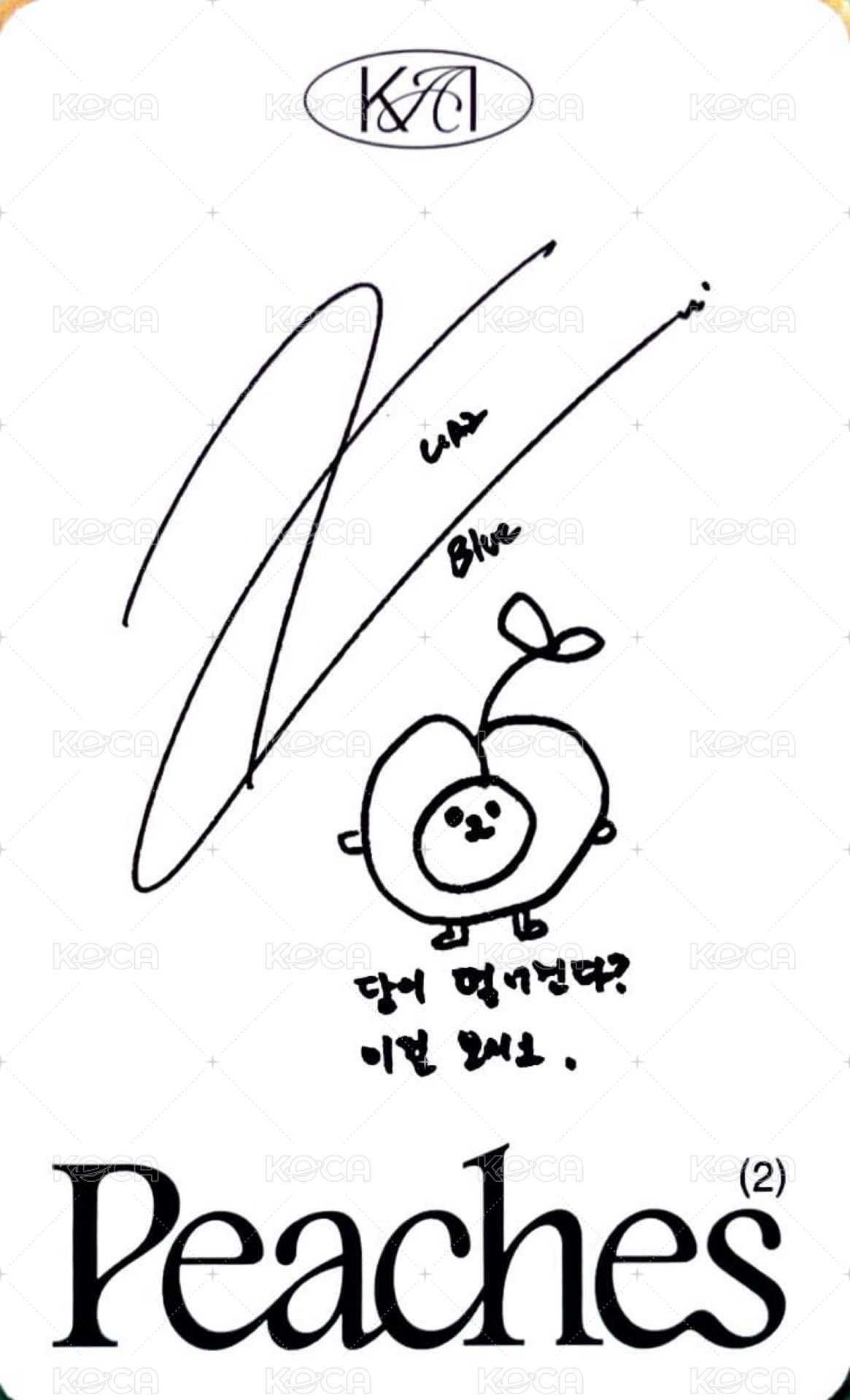 Peaches 專輯卡 Kisses ver.  背面