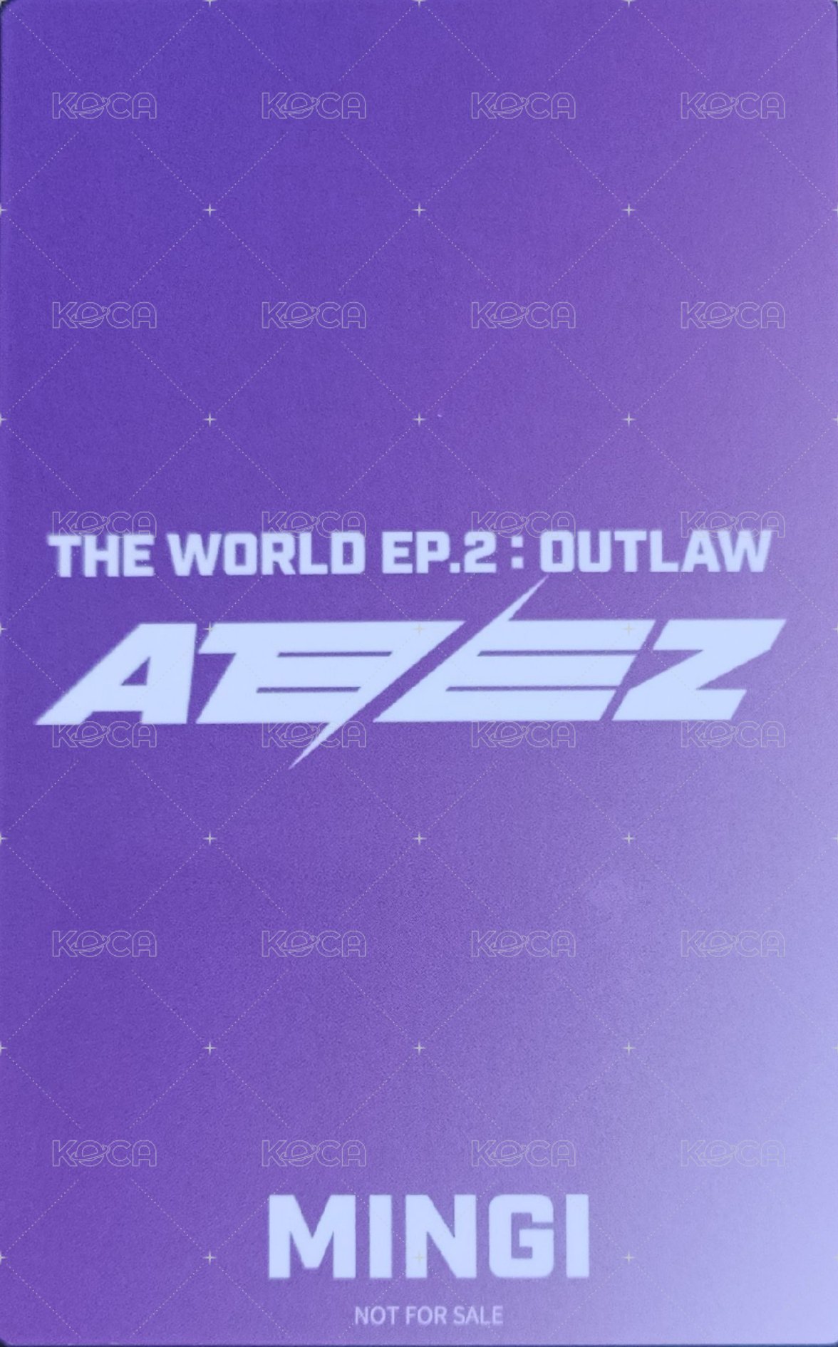 OUTLAW 環球 特典卡  背面