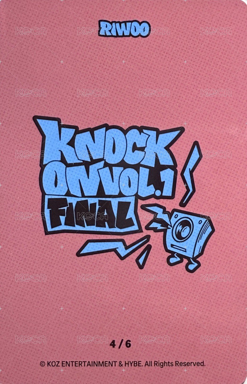 Knock On 巡迴 隨機卡 FINAL 場周 4/6 背面