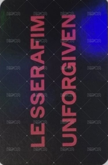 UNFORGIVEN yes24 預售 特典卡 團卡閃卡 背面