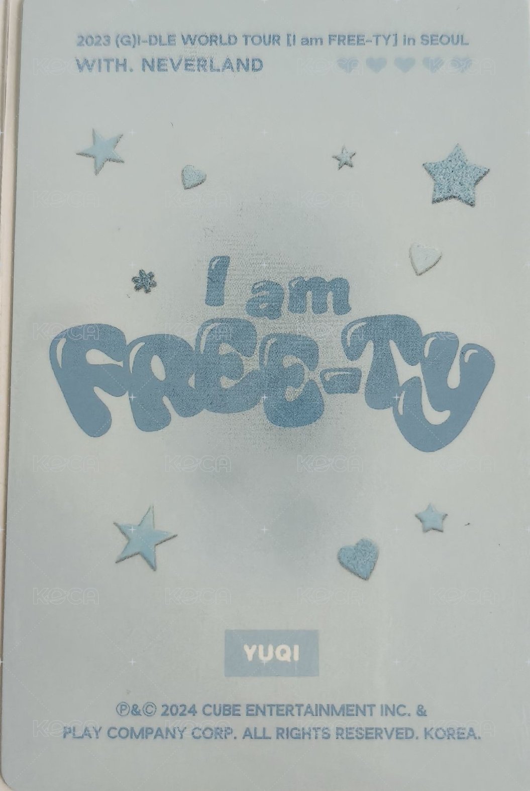 23世巡 演唱會 DVD / CD 卡  背面