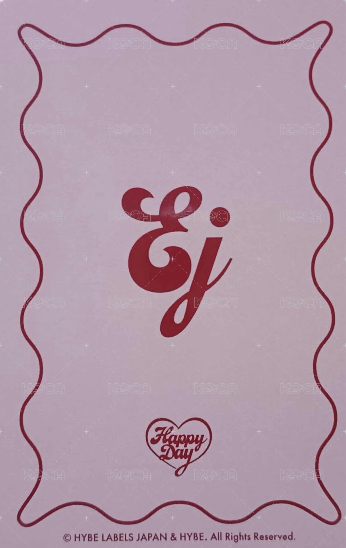 Happy Day  周邊卡 2024~2025 裝飾小卡 背面