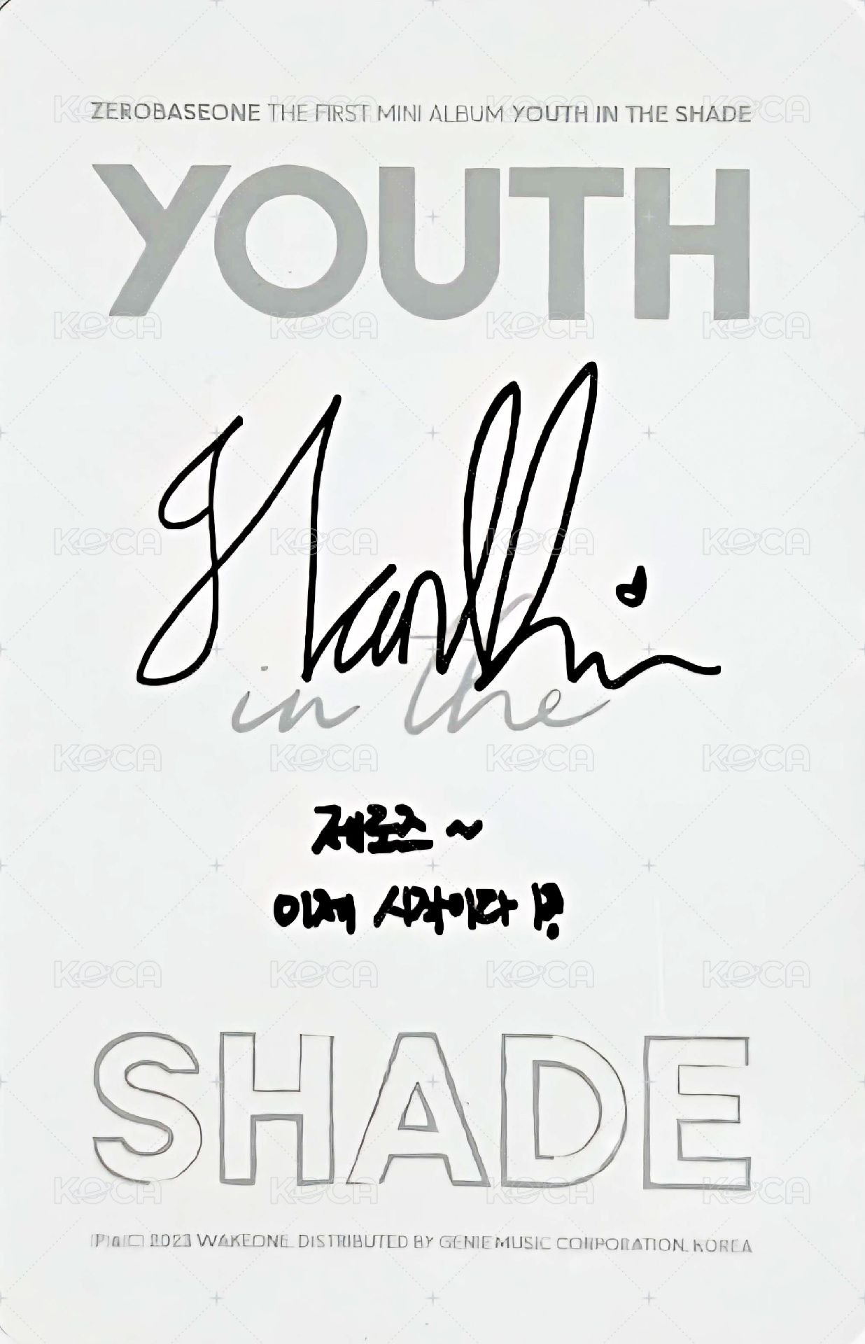 迷一 專輯卡 SHADE ver. 背面