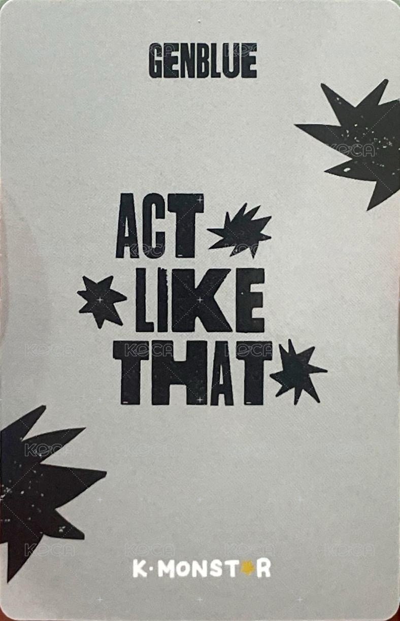 ACT LIKE THAT km 幸運卡 풍선 ver. 背面