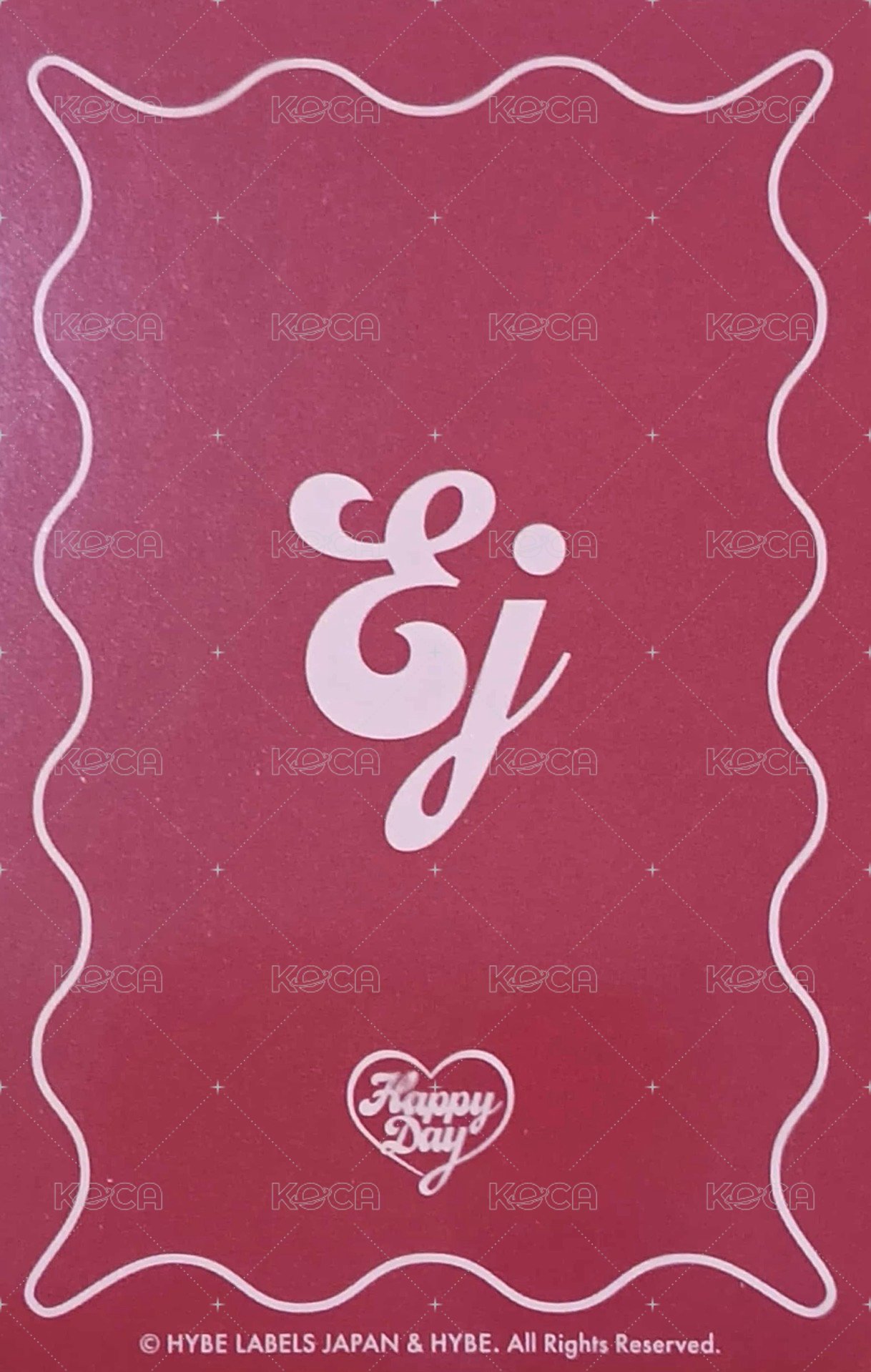 Happy Day  周邊卡 2024~2025 裝飾小卡 背面