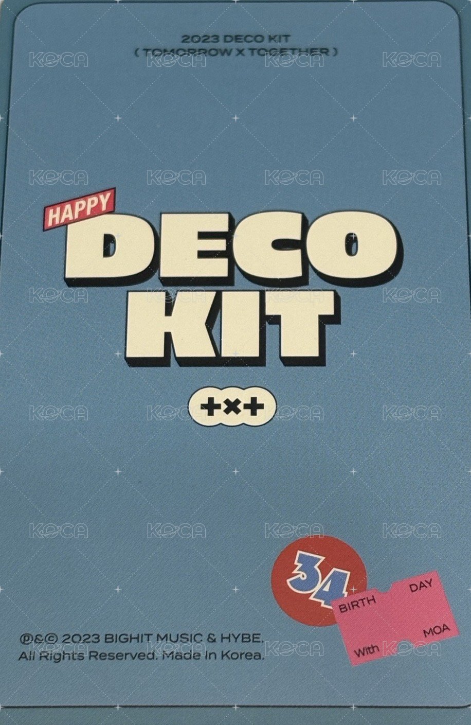 23 DECO KIT 專輯卡 固配 背面