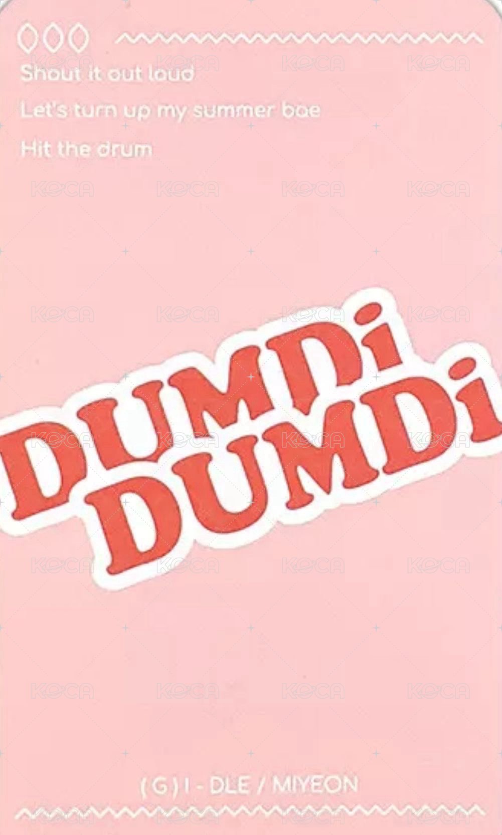 DUMDi DUMDi 專輯卡 dddd 薇娟 背面