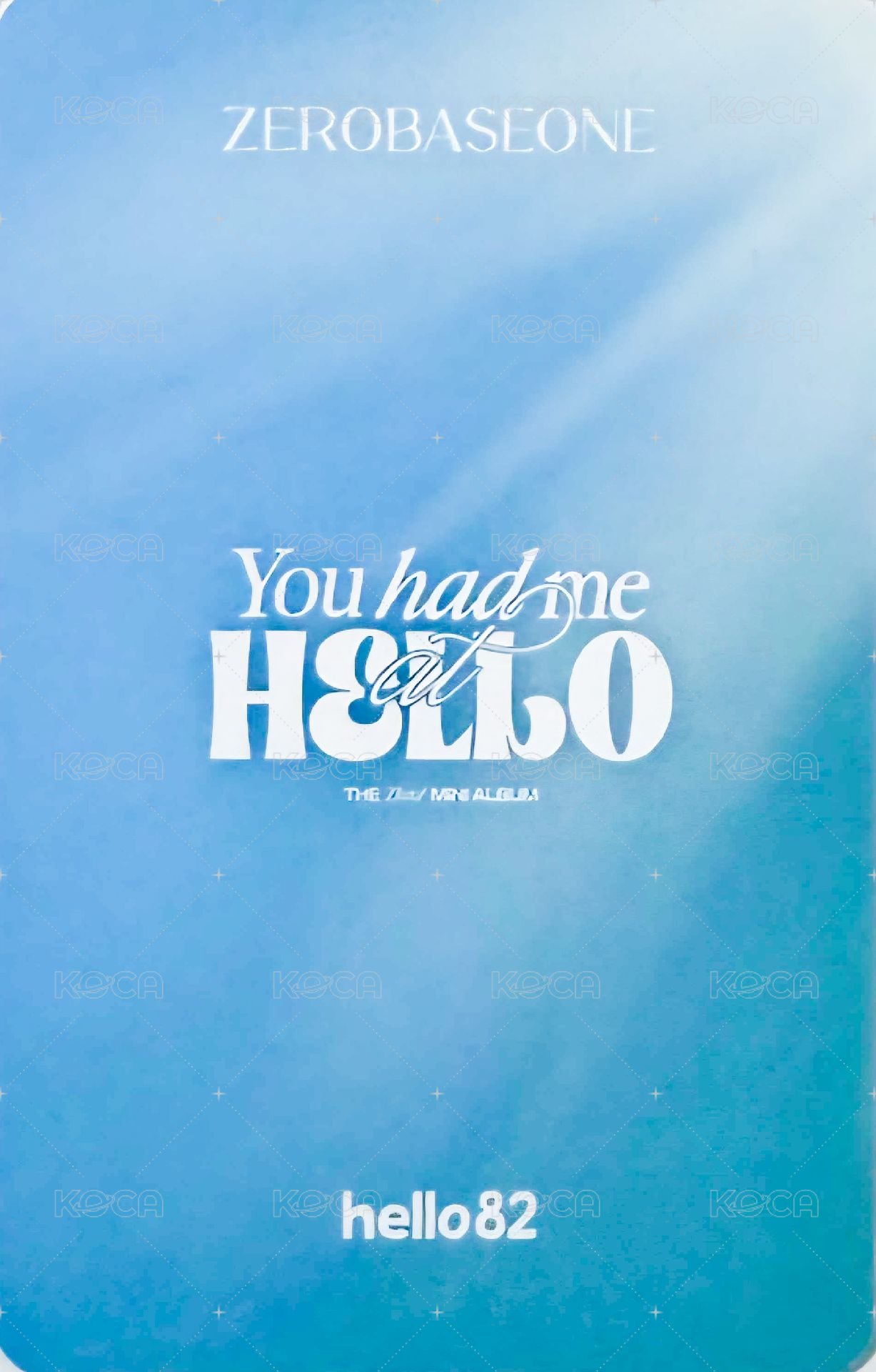 迷三 hello82 特典卡  背面