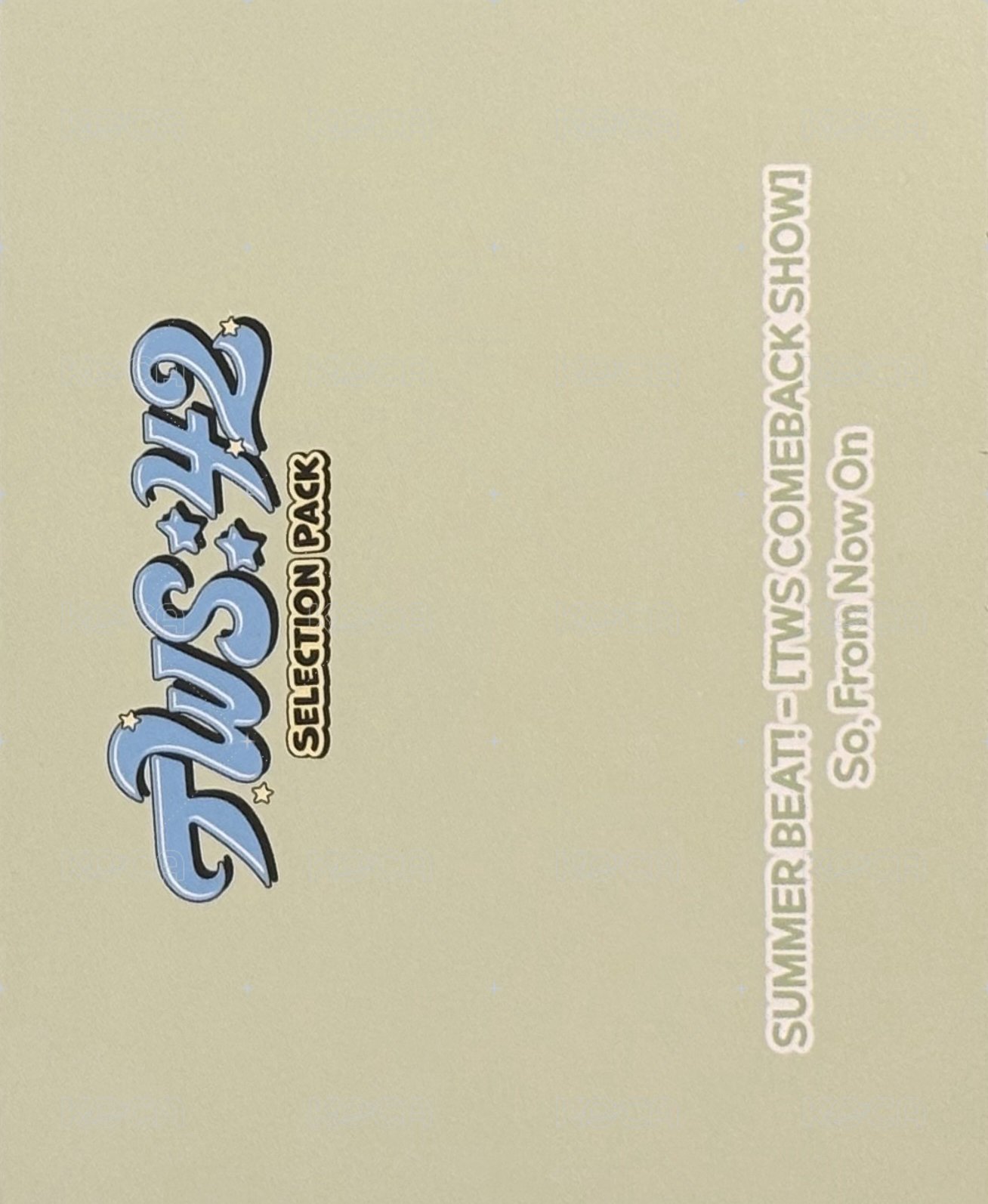 TWS:42 Selection Pack 周邊卡 團卡 背面