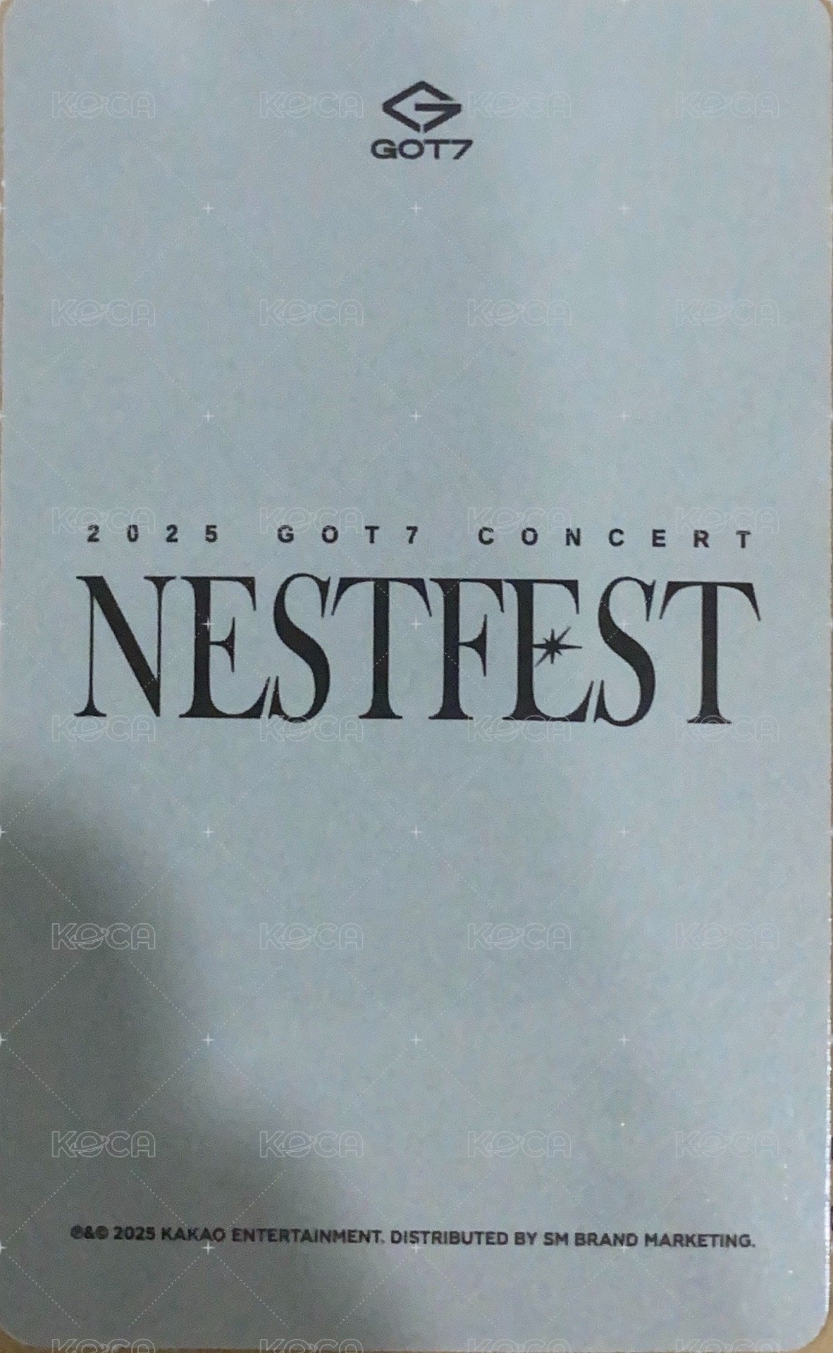 WINTER HEPTAGON 周邊卡 NESTFEST 演唱會卡包 背面