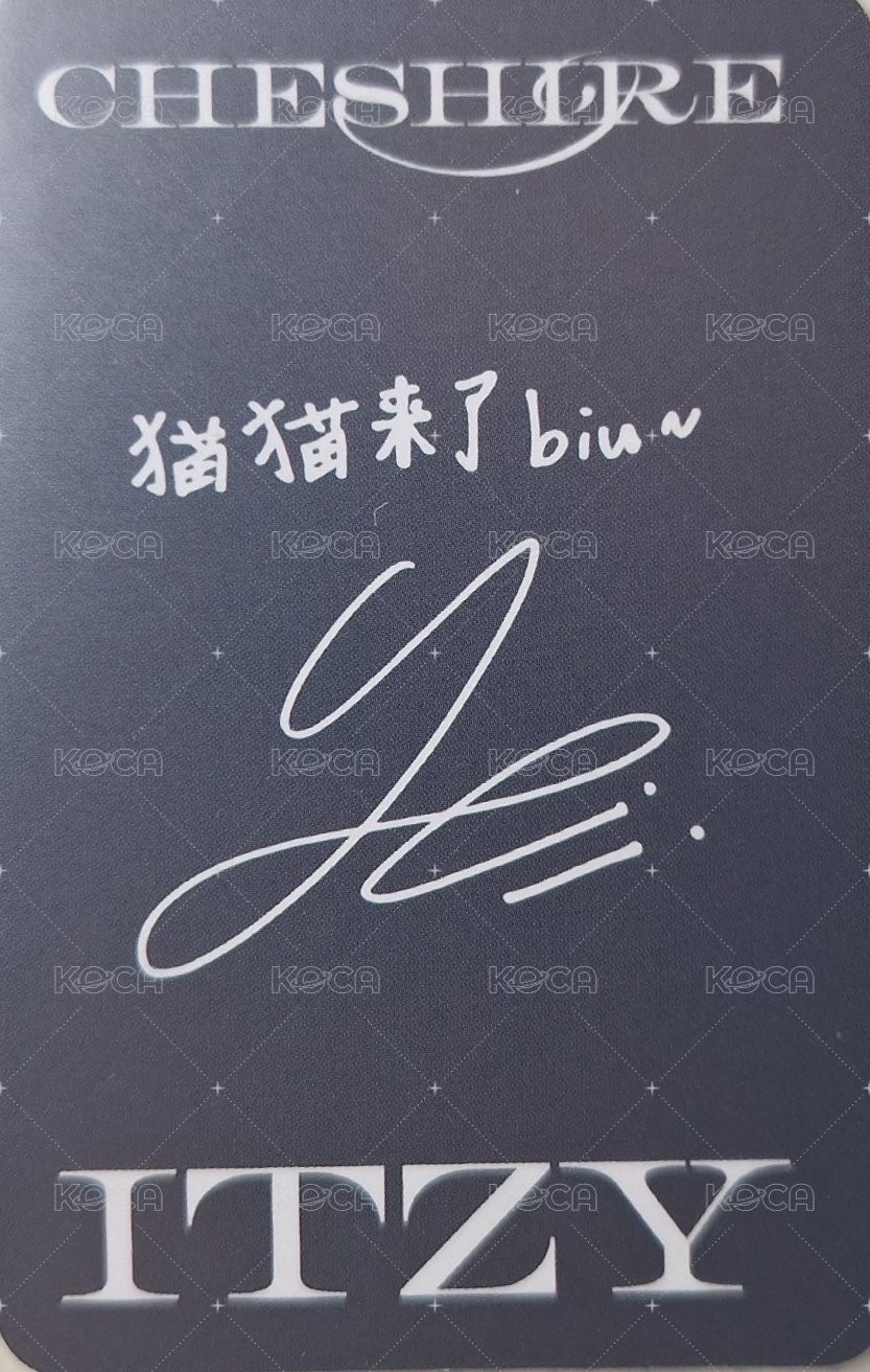 CHESHIRE yzy 2.0 簽售卡  背面