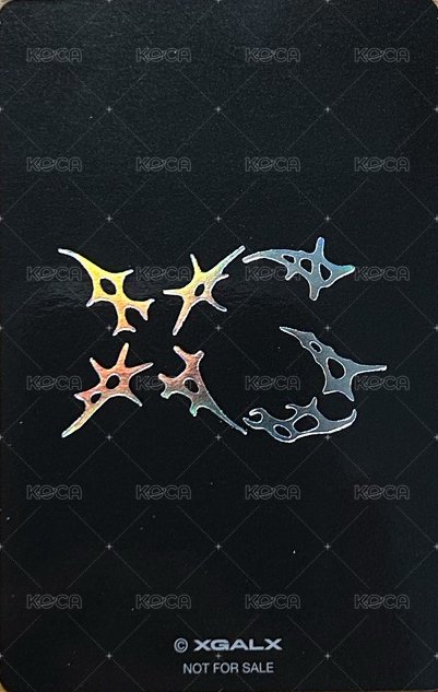 AWE XG Official Shop 雙人 特典卡  背面