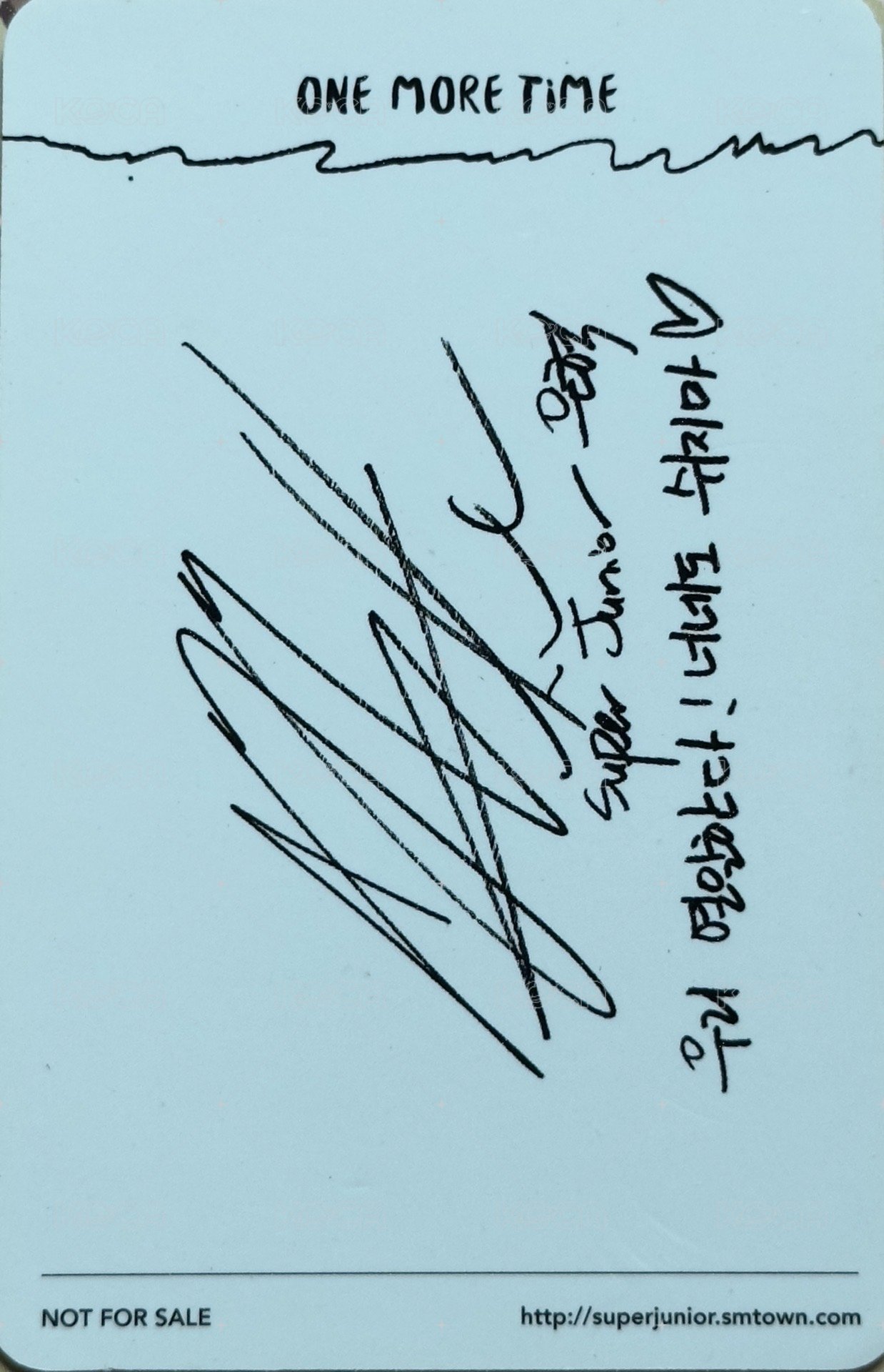 韓語特別迷你專輯《One More Time》 專輯卡 一般版 背面