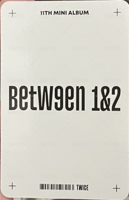 BETWEEN 1&2 target 特典卡  背面