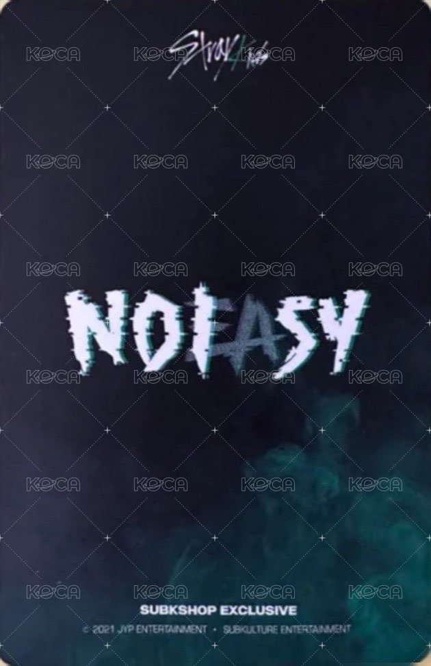 NOEASY subk 簽售卡  背面