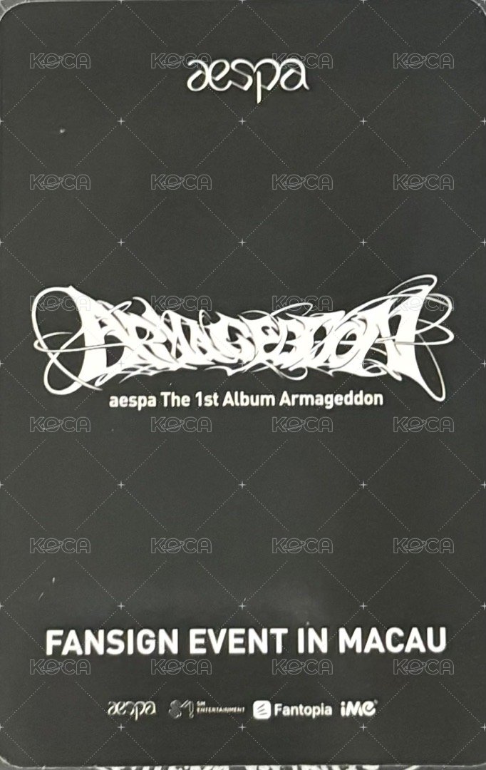 正規一 iMe 簽售卡 澳門簽售柚 背面