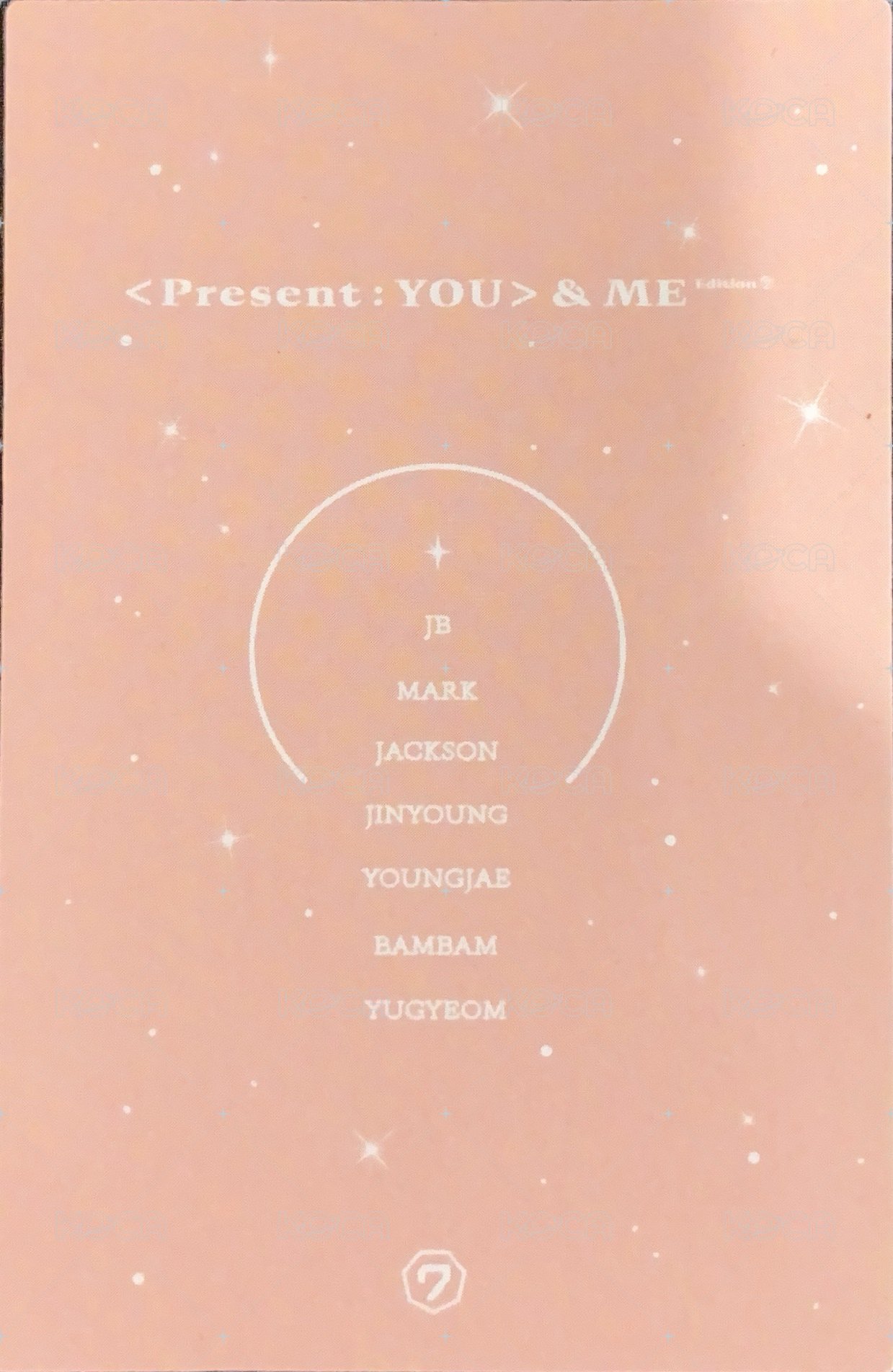 &ME Edition 專輯卡  背面