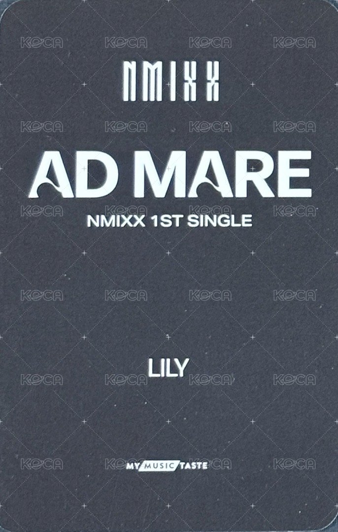 AD MARE mmt 簽售卡 莉 背面