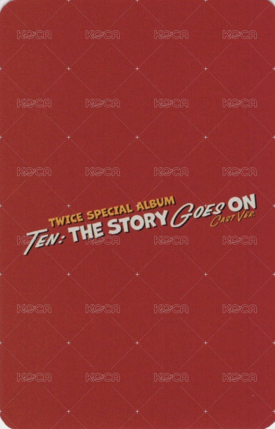 十週年特別專 mk 單封預售 特典卡  背面