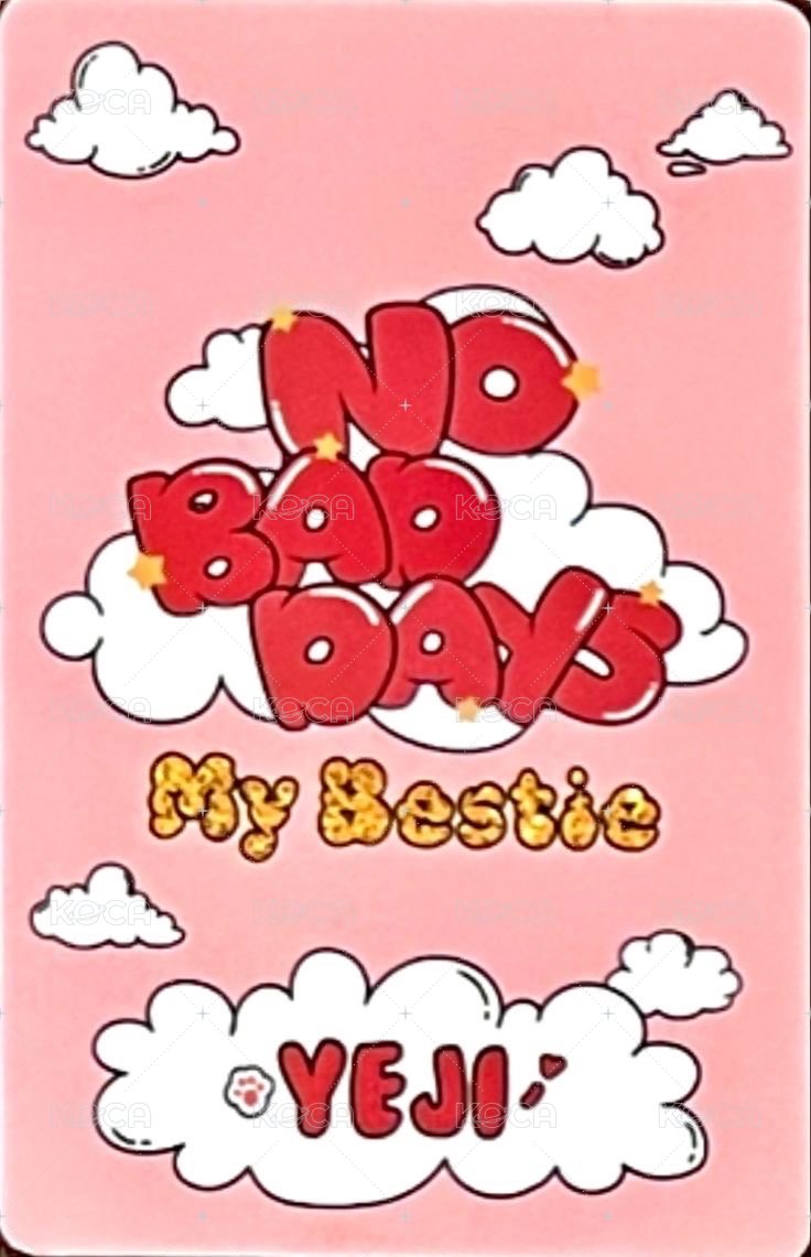 NO BAD DAYS 周邊卡 五月 背面