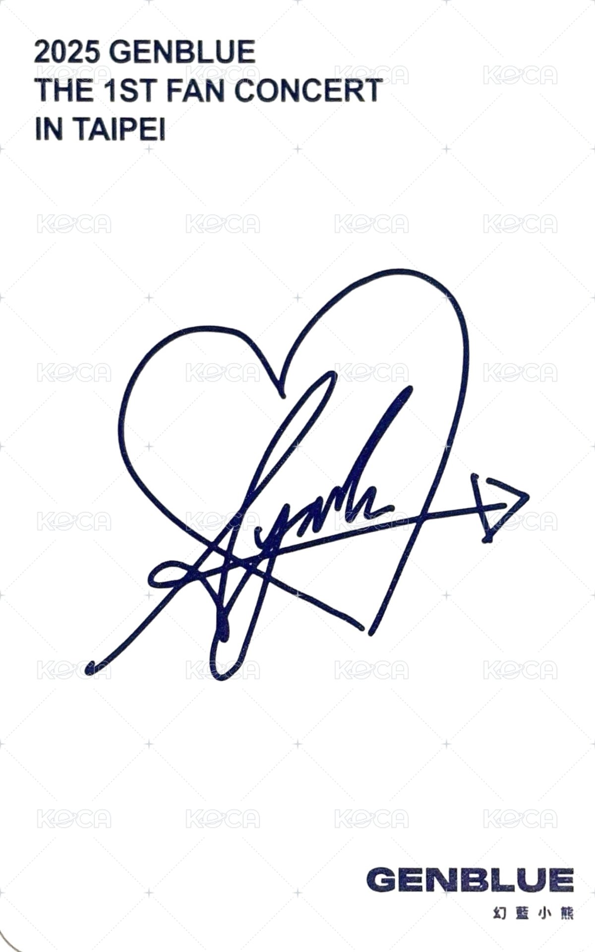 2025 1ST FAN CON 入場卡 / 場限卡  背面