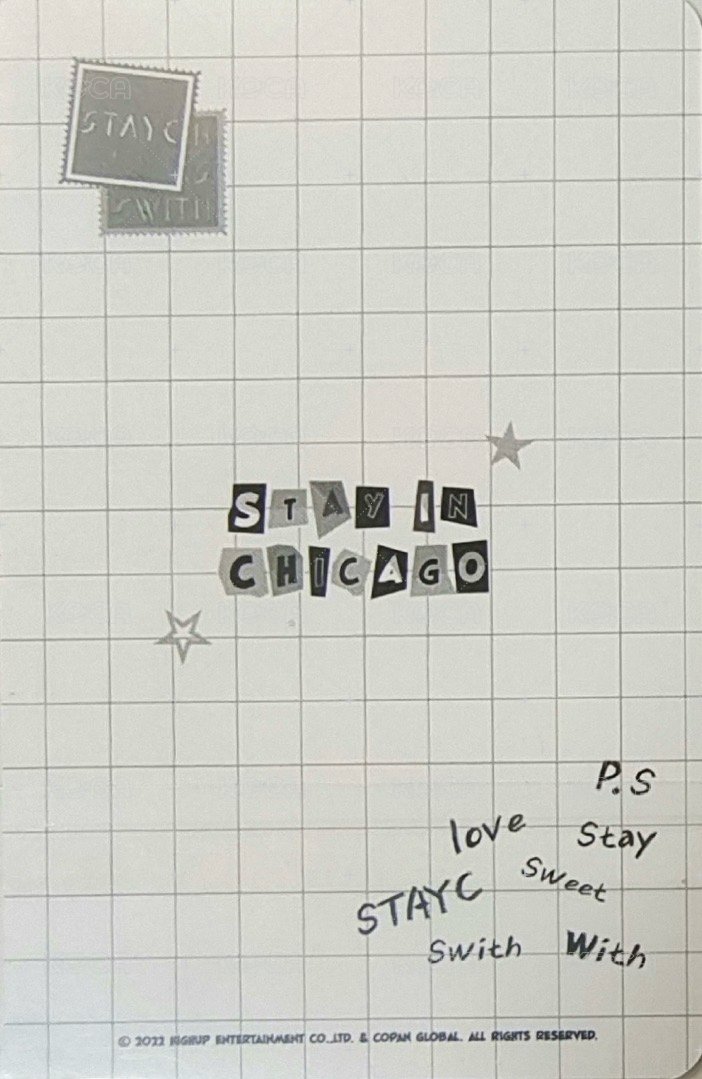 芝加哥 快閃 03 周邊卡  背面