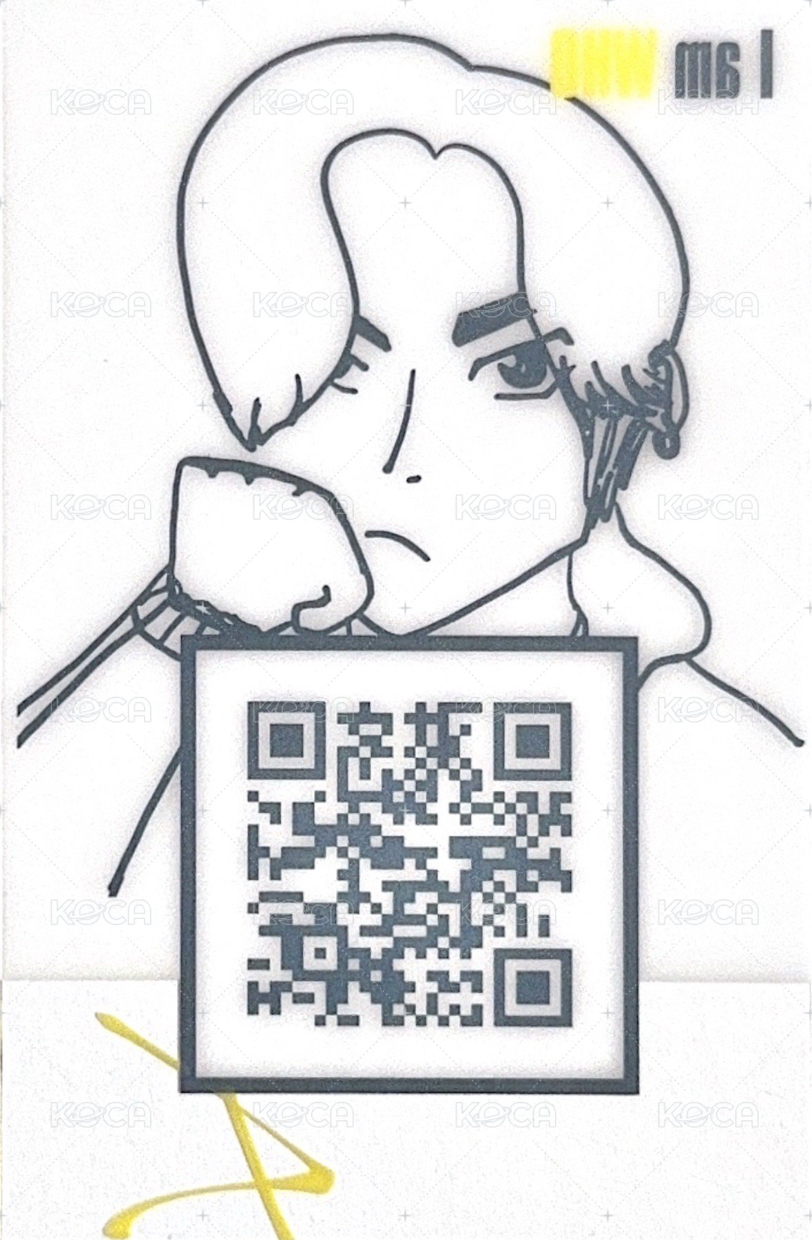 I am WHO 專輯卡 自畫像 背面