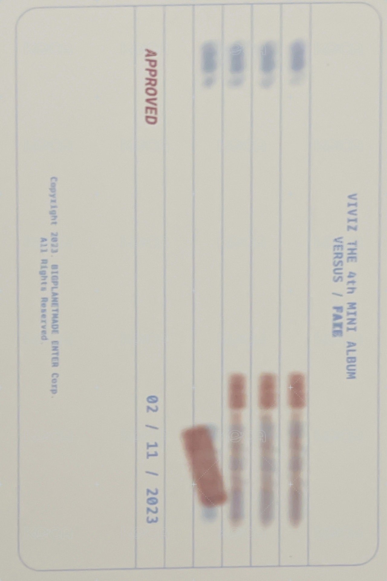 迷四 專輯卡 fate ver. ID卡 背面