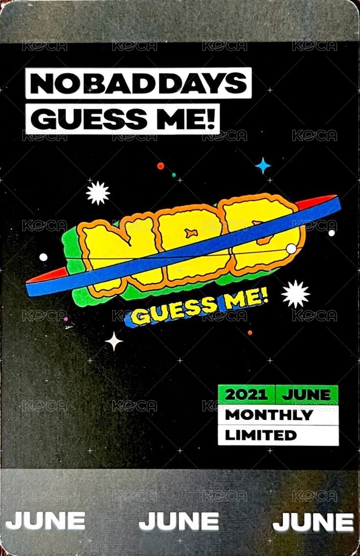 NO BAD DAYS 周邊卡 六月 拍立得 背面
