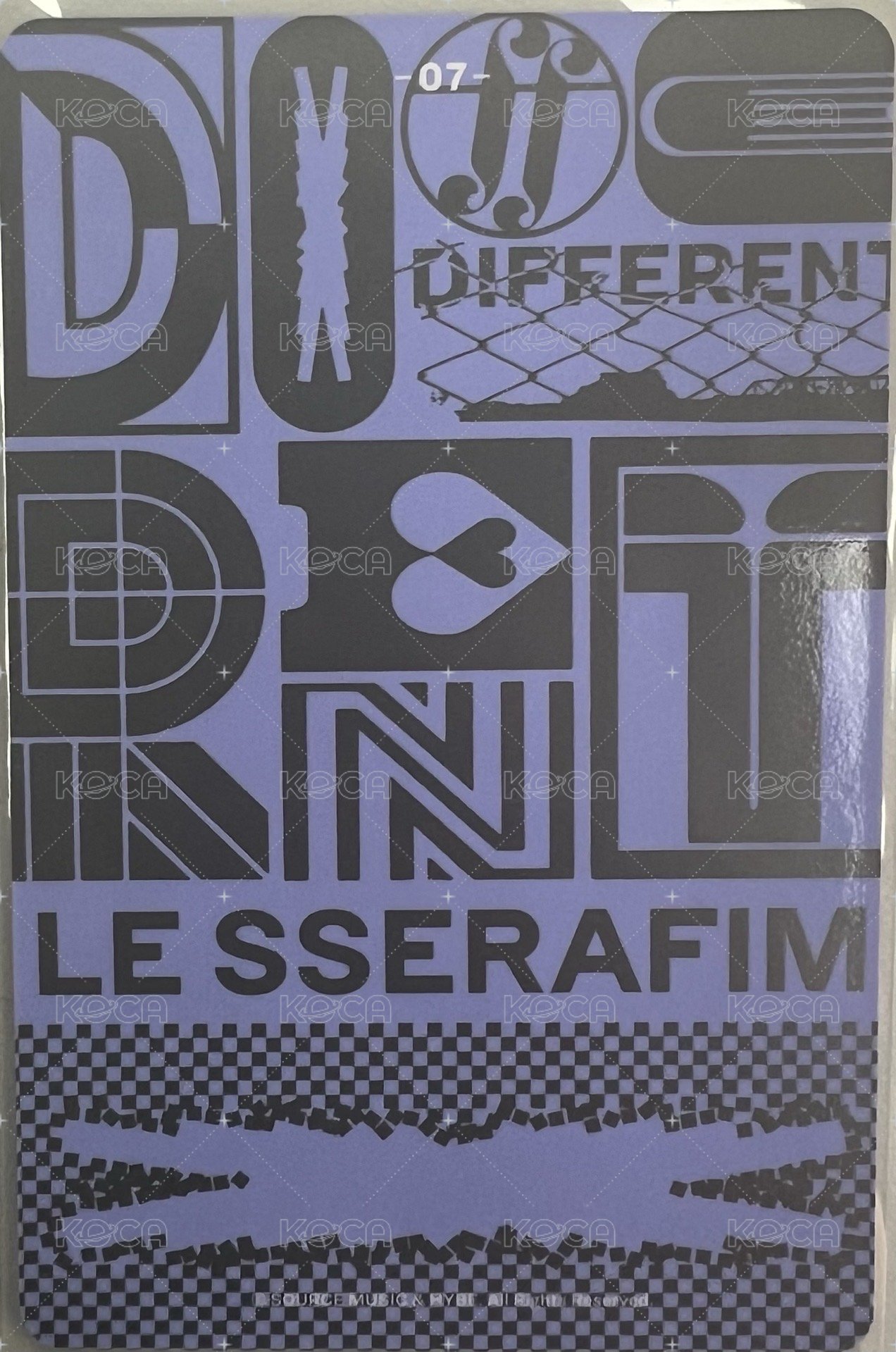 DIFFERENT 隨機卡  背面